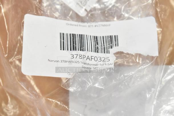 Narvon 378PAF0325 transformer for auto-fill units, new condition. Barcode and partial label visible on transparent packaging.