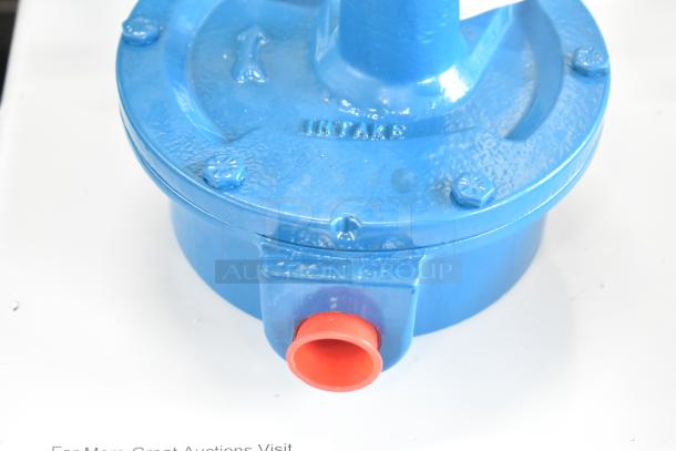 BRAND NEW SCRATCH AND DENT! Blackmer 210A hand-operated drum pump, blue finish, visible "INTAKE" marking, excellent condition.