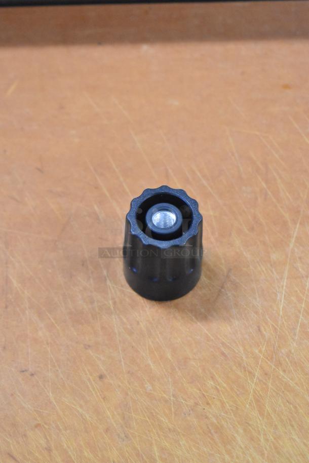 Black tap handle for Galaxy 177PGSM7 slushy machines, new condition, threaded interior visible.