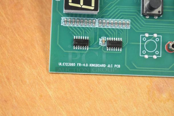 Close-up of Galaxy 177PGSM352 controller circuit board for 2 bowl slushy machines, brand new with UL: E123995 marking.
