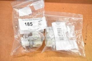 Narvon electrovalve 378PAF3861 and pressure reducer 378PAF3860 in sealed bags, new condition, auction tag visible.
