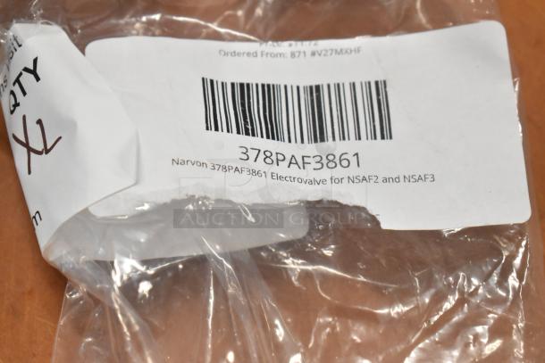 Brand new Narvon 378PAF3861 electrovalve in packaging. Label reads for NSAF2 and NSAF3. Scratch and dent condition.