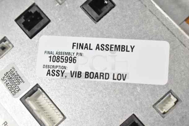 Frymaster 1085996SP VIB Board Assembly, new, label shows "Final Assembly P/N: 1085996," includes connectors.