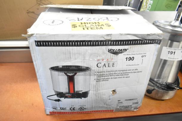 BRAND NEW Vollrath HS-11 Stainless Steel 11 Qt. "Heat 'n Serve" Rethermalizer Soup Kettle, 120V, 1 Phase, scratch and dent box.