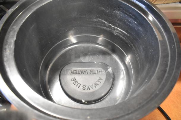 BRAND NEW Vollrath HS-11 stainless steel 11 Qt. soup kettle with minor scratches. "Heat 'n Serve" model, 120V, 1 phase.