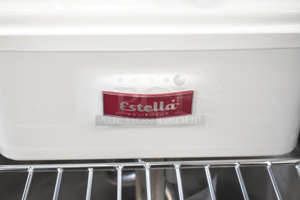 Estella 348SM30 mixer with stainless steel bowl, bowl guard, and dough hook. Two-speed, 30 qt. capacity, 120V.