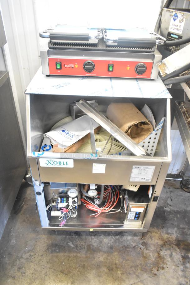 BRAND NEW SCRATCH AND DENT Noble WAREFORCE CG-115 stainless steel glass washer. Commercial carousel type, 115V, 1 phase.