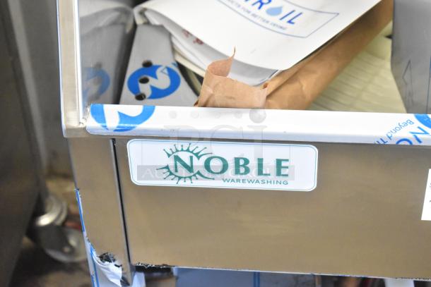 New 2025 Noble WAREFORCE CG-115 Stainless Steel Commercial Glass Washer, 115V, 1 Phase, with visible scratch and dent.