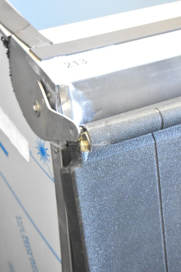 BRAND NEW 2022 Hoshizaki B-900SF stainless steel ice storage bin, 900 lb capacity, visible scratch and dent, model B-900SF.