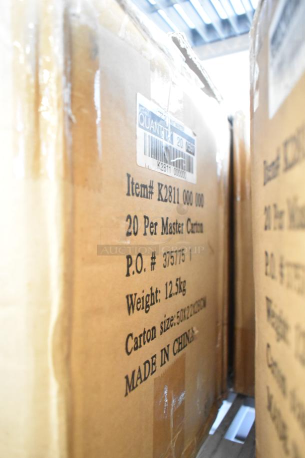 6 boxes including Betco Emulsinator, K2811 000 000. Item label shows 20 per carton, 12.5kg, 50x22x25cm, made in China.