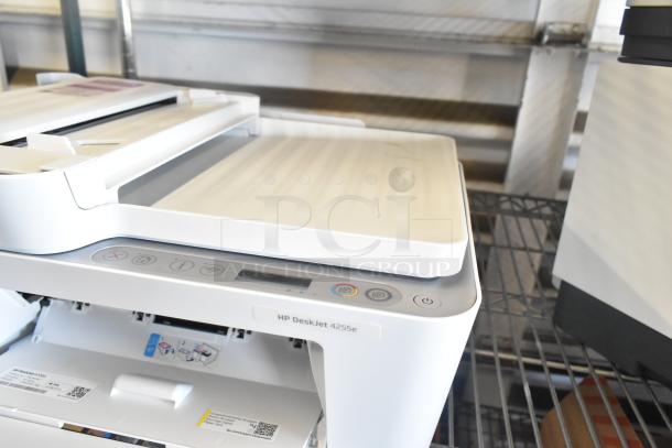 HP DeskJet 4255e printer, copier, scanner. White, countertop model. Features user-friendly control panel, excellent condition.