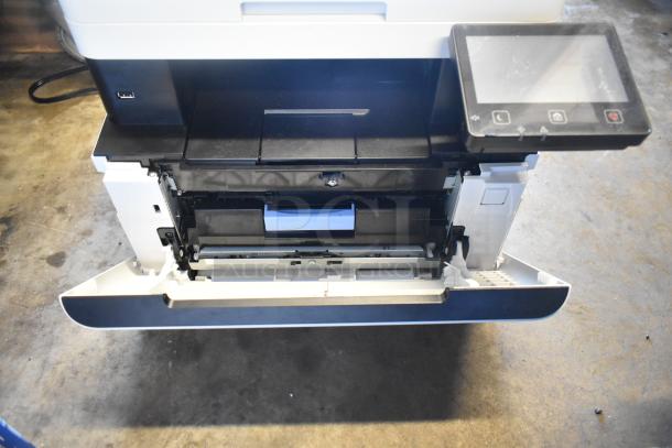 Canon F814500 countertop printer scanner copier, touchscreen, good condition, open paper tray, USB port visible.