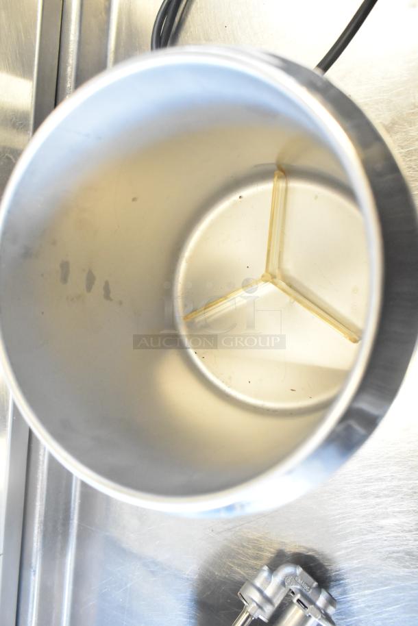 Server FSP stainless steel commercial countertop food warmer, 120V, 1 Phase, interior view. Appears in good condition.