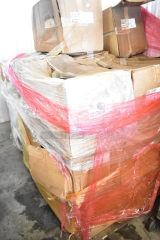 20 new Metro IWA-S11K3 drying racks in damaged boxes. Slanted lid model, scratch and dent condition, pallet-wrapped.