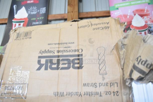 Three-tier lot of boxes, including Provon Foaming Handwash and Diversey Foaming Grease Cleaner. Box shows wear, BERK label.