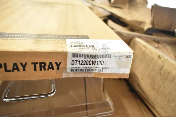 Cambro RD1220CWH135 display cover, hinged, 12x20 inch, clear/chrome, scratch and dent condition. Box label reads DT1220CW110.