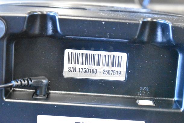 Dymo LabelWriter 450 Twin Turbo with visible serial number label S/N 1750160-2507519, near power connector.