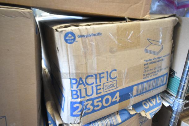 9 boxes including WIN1420B centerpull towels and Dixie Ultra 011100539. Boxes show slight wear, value in bulk purchase.