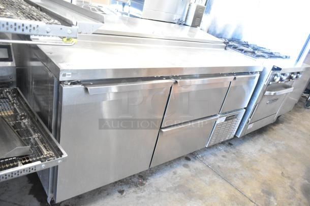 2017 Continental CPA68 stainless steel prep table with 2 drawers, 2 doors on casters, 115 volts, 1 phase, in good condition.