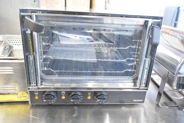 BRAND NEW 2025 Vollrath COV-120-HS stainless steel convection oven, missing outer glass on door, 120 volts, 1 phase.