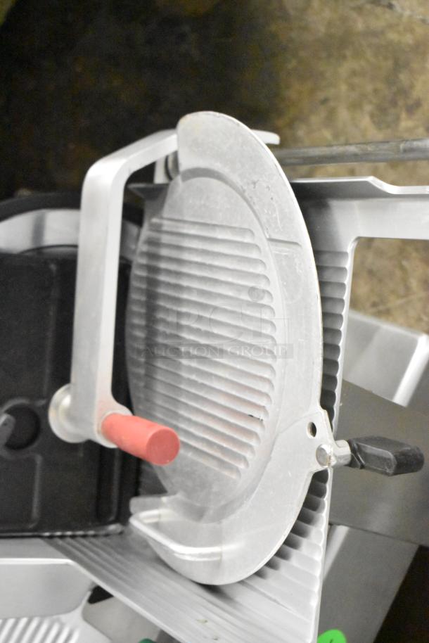 2016 Bizerba GSP H Stainless Steel Meat Slicer, commercial use, 120 volts, 1 phase, featuring durable construction.