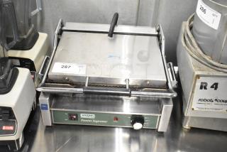 Waring WPG250B Stainless Steel Commercial Countertop Panini Press. 208 Volts, 1 Phase. - Item #1226945
