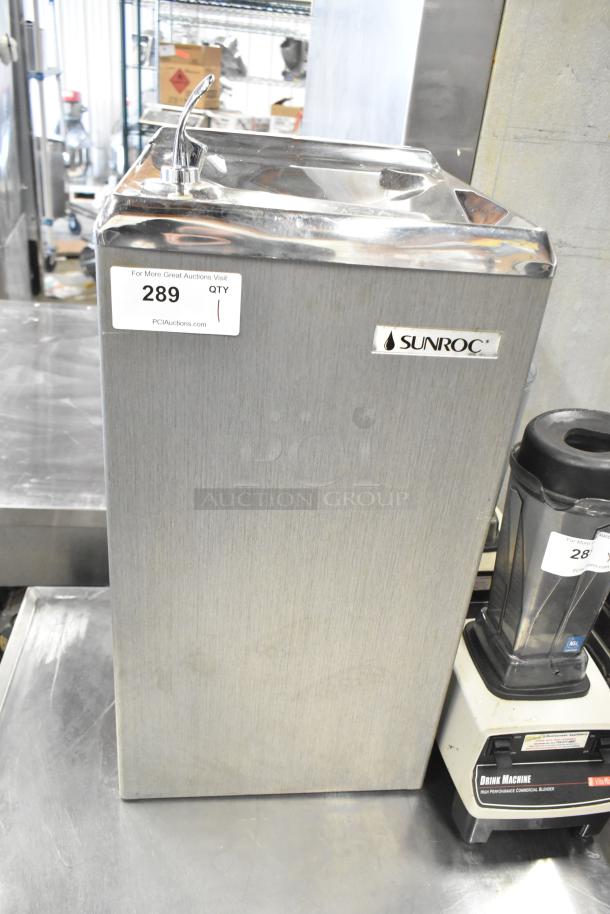 Sunroc NSW8 Pewter Vinyl Metal Water Fountain, 115V, 1 Phase. Features brand name plaque and auction label 289.