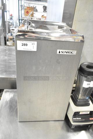 Sunroc NSW8 Pewter Vinyl Metal Water Fountain, 115V, 1 Phase. Features brand name plaque and auction label 289.