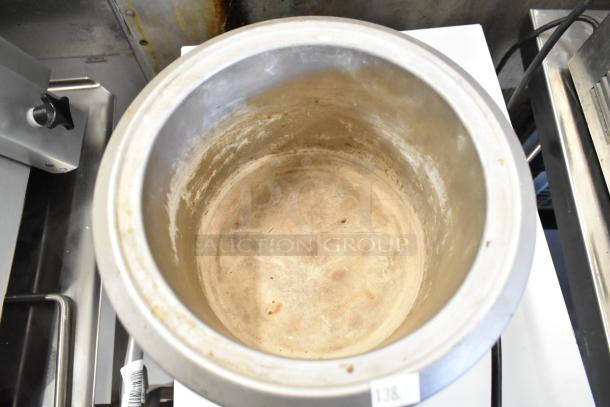 2022 Nemco 6100A stainless steel commercial soup kettle food warmer, 120 volts, 1 phase, with visible interior wear.