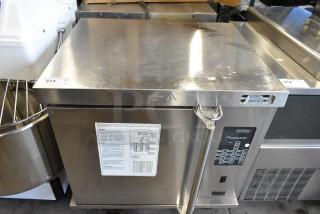 Garland Stainless Steel Commercial Electric Powered Half Size Convection Oven w/ Solid Door and Metal Oven Racks. - Item #1226971