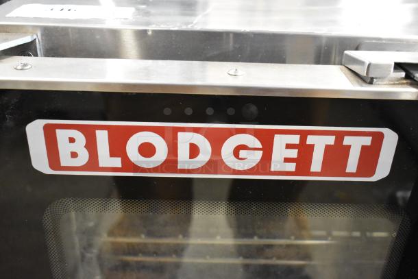 Blodgett Hydrovection Helix stainless steel commercial convection oven, full size, with view-through doors and metal racks.