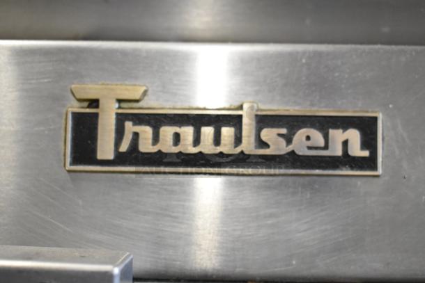 Traulsen RHT 2-32NUT stainless steel commercial cooler logo, model for reach-in cooler, 115V, 1 phase.