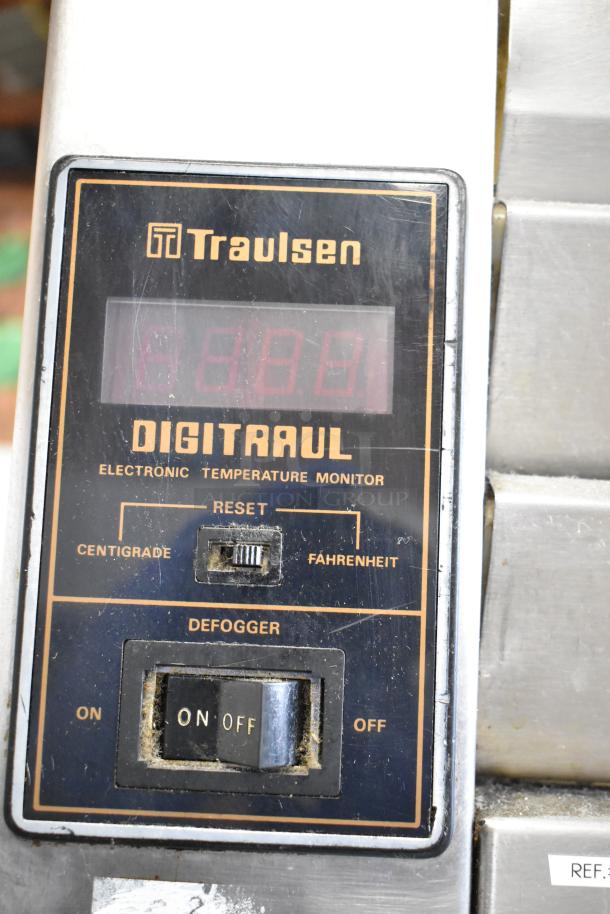 Traulsen RHT 2-32NUT stainless steel cooler with digital temp monitor, reset switch, defogger control, 115V, 1 phase.