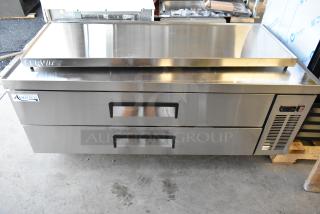 BRAND NEW SCRATCH AND DENT! 2025 Avantco 178CBE60HC Stainless Steel Commercial 2 Drawer Chef Base on Commercial Casters. 115 Volts, 1 Phase. - Item #1226979