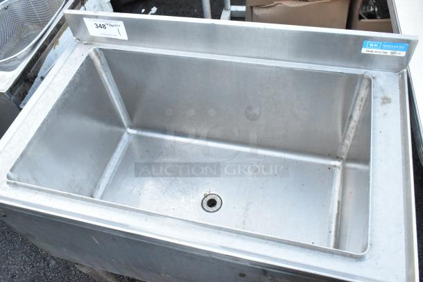 BK Resources BKIB-3012-18S stainless steel commercial ice bin, visible labels, used condition.