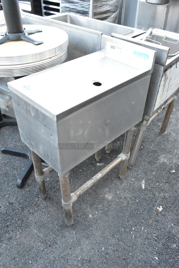 BK Resources BKUBD-12-21S stainless steel drain board, sturdy condition, visible label on side panel.