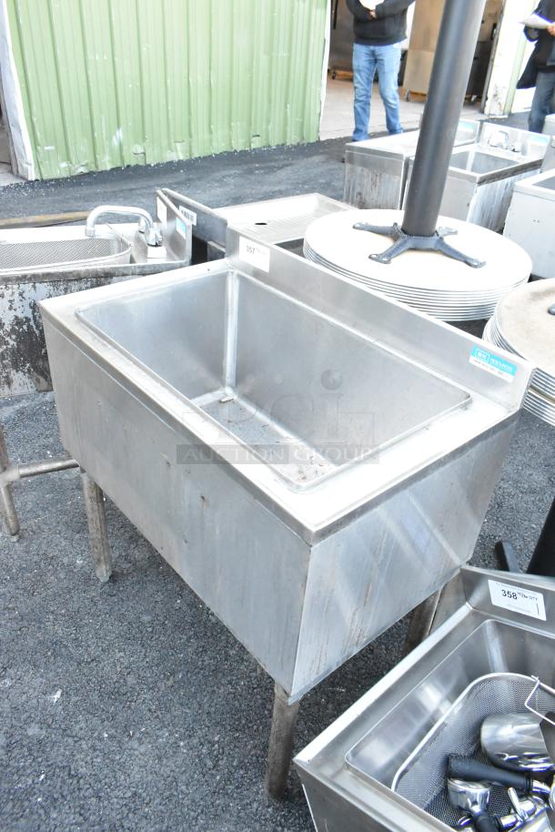 BK Resources BKIB-3012-18S stainless steel ice bin, used condition, visible wear, sturdy construction, suited for commercial use.