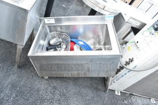 BK Resources BKIB-3012-18S Stainless Steel Ice Bin. Missing Left Side Legs. - Item #1227038