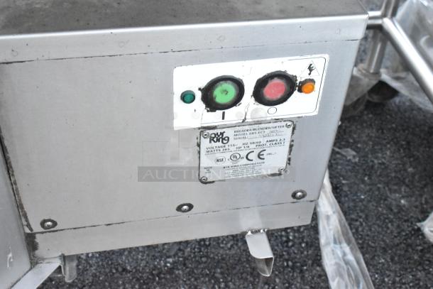 Ayr King stainless steel commercial breader/blender/sifter table with control panel, model BES-ECV, voltage 115V.