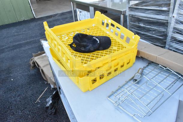 Regency 600EBT3096 stainless steel table, open front, adjustable midshelf, slight scratches, 30" x 96", Type 304 steel.