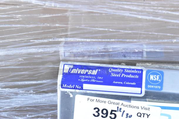 Universal Stainless Steel Single Bay Foot Pedal Sink; NSF certified; Model No. label visible; new condition.