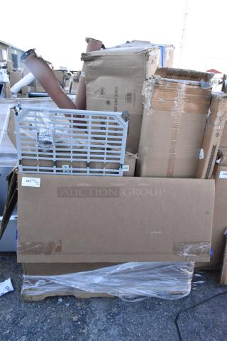 10 BRAND NEW SCRATCH AND DENT! Items Including Wire Shelves, Folding Chair, Storage Bin. See Description for Details. 10 Times Your Bid! - Item #1227216