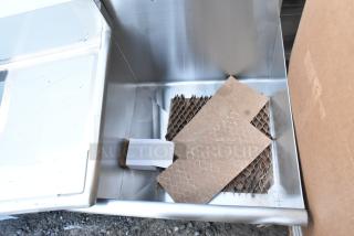 Brand new Steelton 522US12424 utility sink, 24"x24"x14", stainless steel, scratch and dent, no legs, space for 8" faucet.