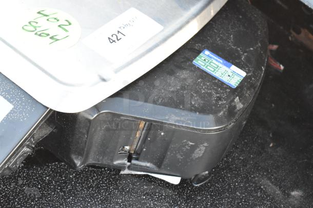 Hobart HTi-LH countertop scale showing wear, with visible labels, 120/208-240V, 1 phase. Model HTi-LH.