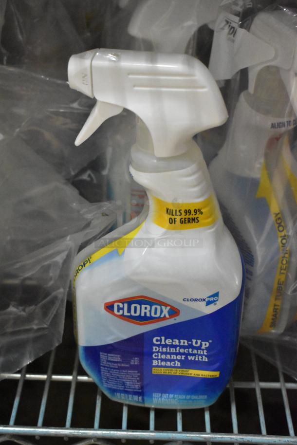 Clorox Clean-Up Disinfectant Cleaner with bleach. Sprayer bottle, kills 99.9% of germs. 58 bottles total auctioned.
