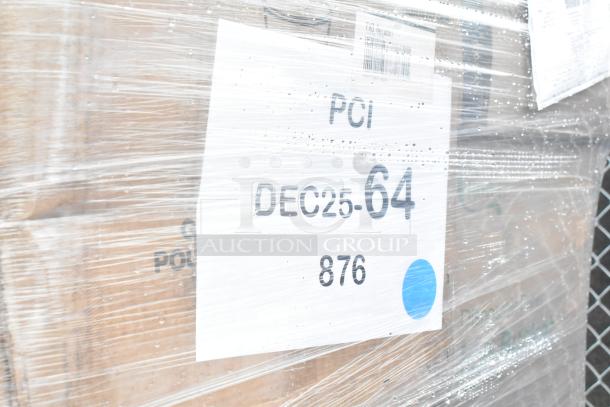 Pallet of 32 new scratch and dent items, including hot cups, pizza savers, grocery bags. Label: PCI, DEC25-64, 876.