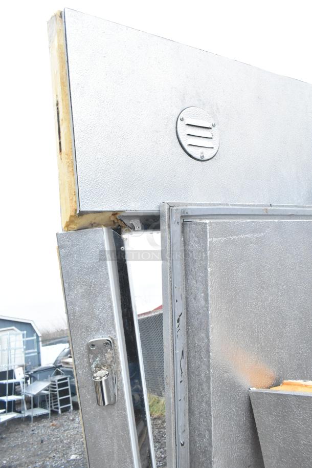 2 Penn walk-in boxes forming a 10'x20' combo box, without compressors/condensers/fans. Exterior view of metallic finish.