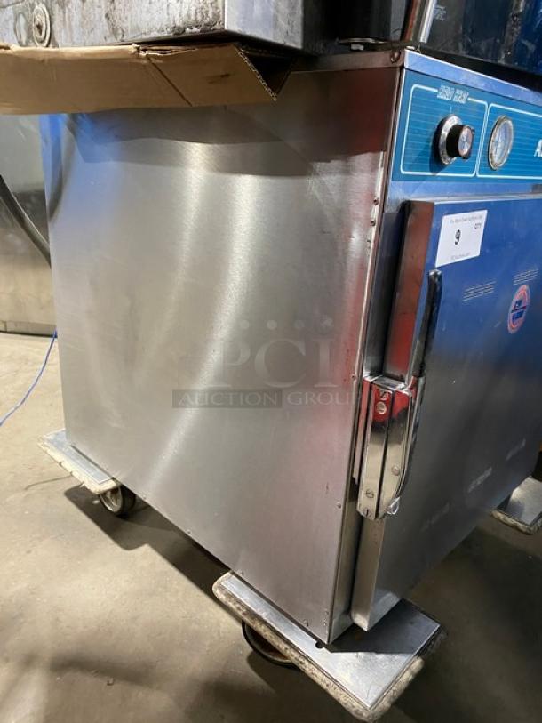 Alto-Shaam 750-S Halo Heat Series stainless steel heated holding cabinet on casters, 125V, 1 phase, SN: 7699-00-1096.