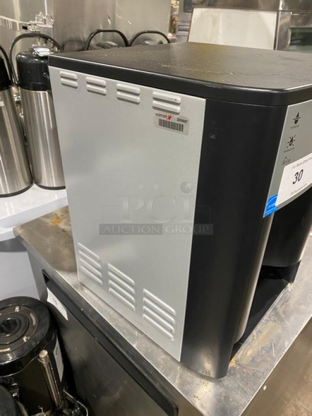 Aramark countertop water cooler/heater, model 12-CHCMU3-ARA. Energy Star certified, 120V, serial 2213E13404-CN2.