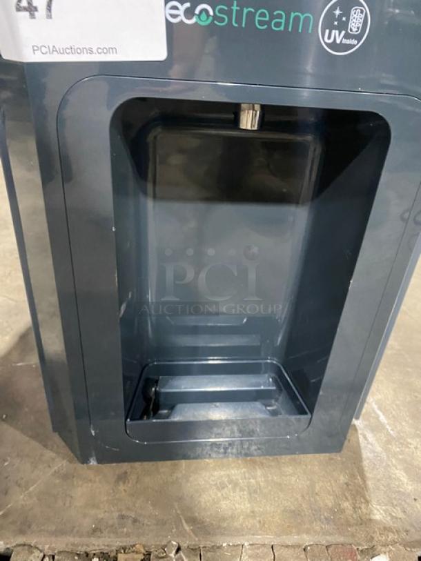 Alpine EcoStream commercial charcoal gray electric countertop water dispenser, Model 3001, with UV inside.